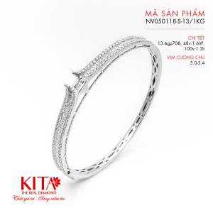 Vỏ Vòng Tay Kim Cương Vàng Trắng